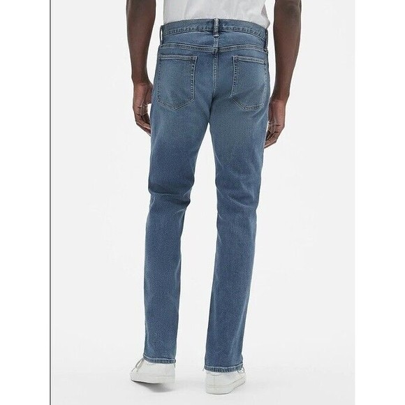 GAP Men Size 34/32 NEW Medium Wash Slim Fit Jeans with GapFlex Pants - Picture 2 of 3